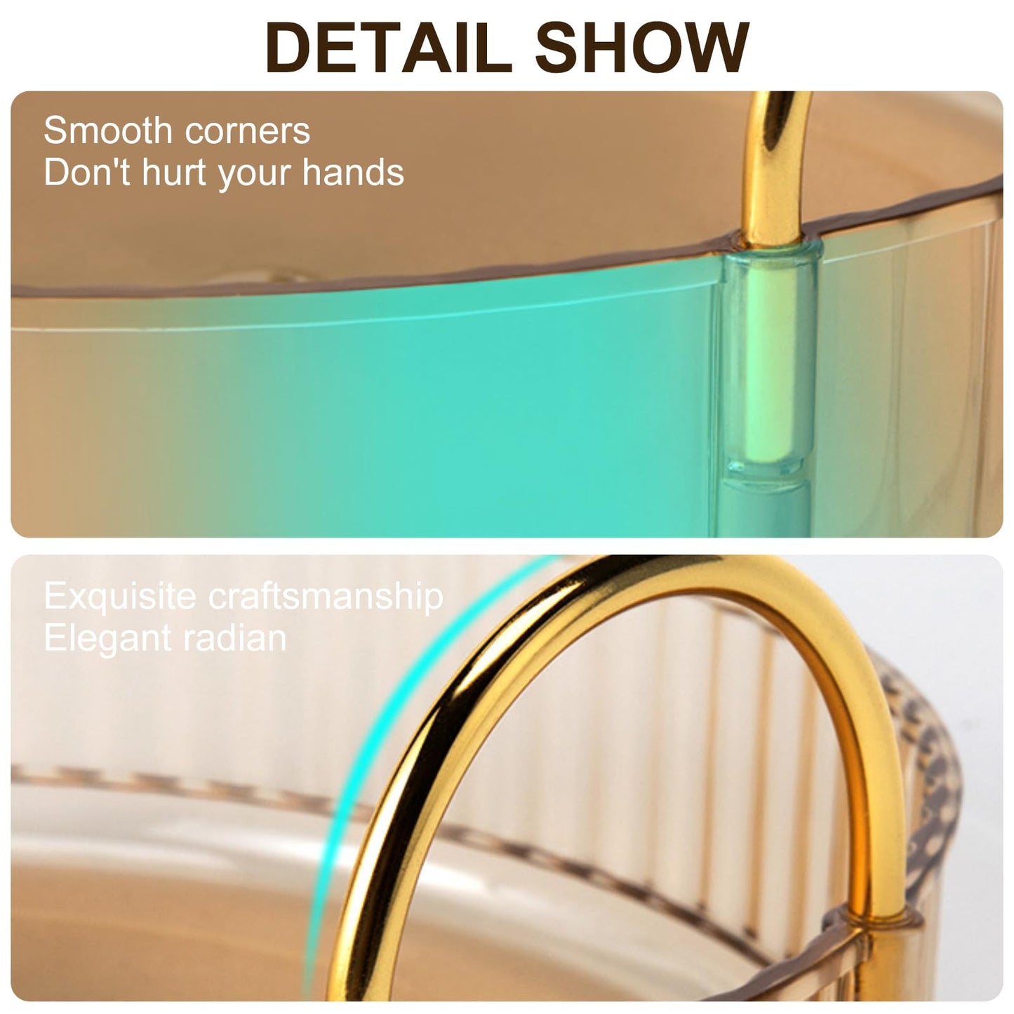 360 Rotating Makeup Organiser,Cosmetic Storage Skincare Makeup Spinning Holder Lipsticks Brushes Perfume Display Stand Box for Vanity Desk, Dresser, Bathroom (Green 2Tier)