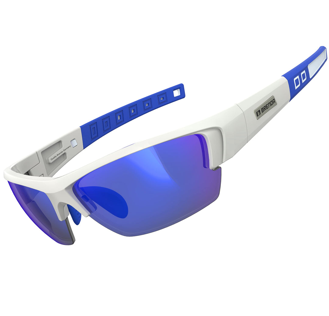 QOOL TIMES Living out your J13 Blue Polarized Fishing Sunglasses for Men Women, UV400 Volleyball Running Driving Golfing Cycling Full Pack Case Pouch and Strap