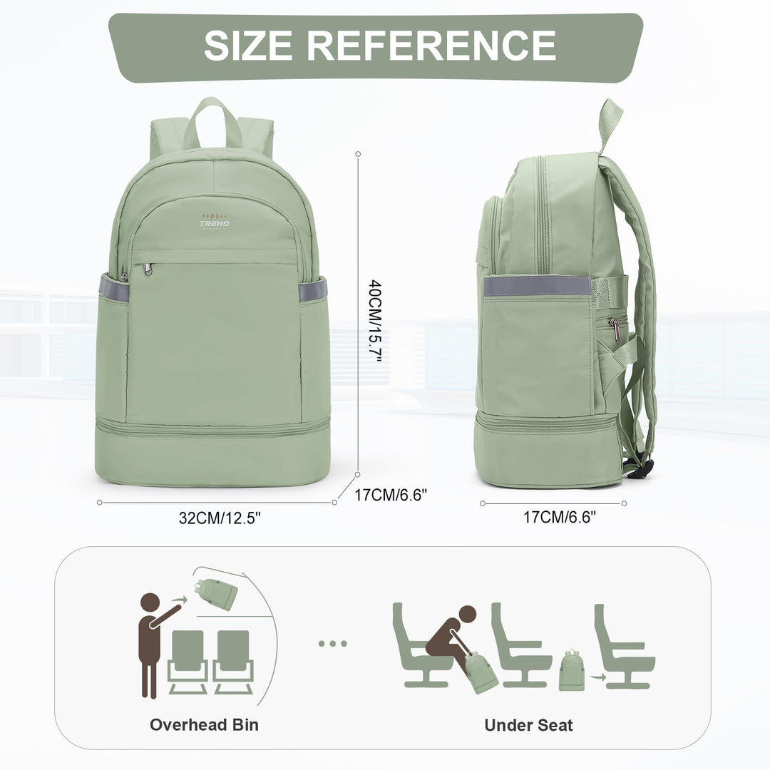 coofay Small Gym Backpack For Women Men Small Gym Bag With Shoe Compartment Waterproof Sports Backpack Dance Travel Backpack Green