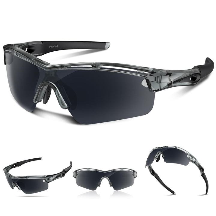 Polarized Sports Sunglasses for Men Women Youth Baseball Cycling Running Driving Fishing Tennis Golf Motor TAC UV400 TR90