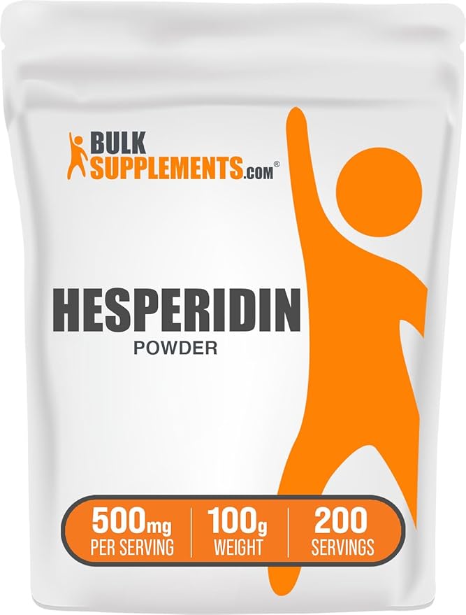 BulkSupplements.com Hesperidin Powder - Hesperidin Supplement, Hesperidin 500mg - Herbal Supplement, Vegan & Gluten Free, 500mg per Serving, 100g (3.5 oz) (Pack of 1)