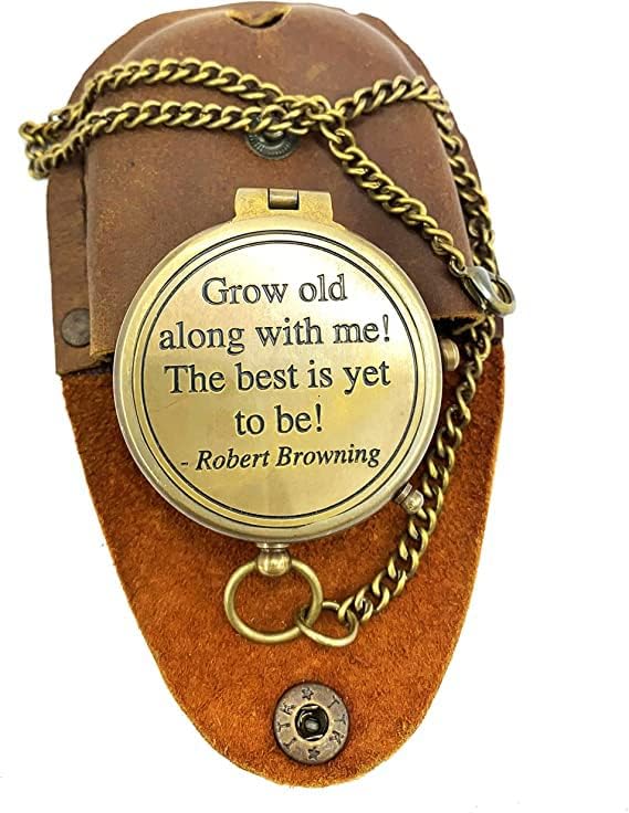 Antique Nautical Brass Engraved Compass Navigational Pocket Compass Tool for Travelling & Camping by THEHISTORICALHUB