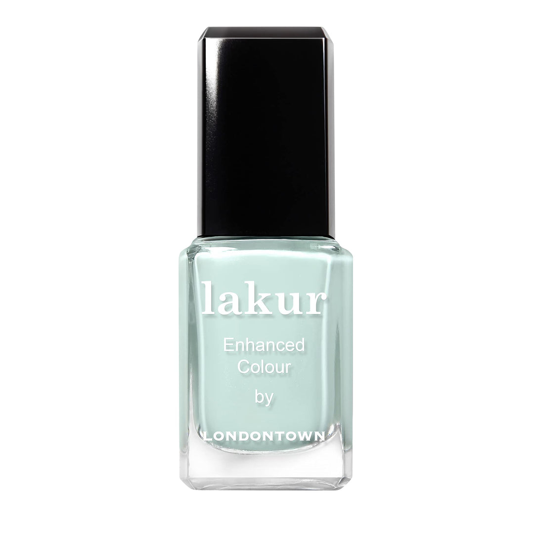 LONDONTOWN lakur Nail Polish - Chip-Resistant, Non-Toxic, Conditions & Hydrates Nails | Glossy Cool Green, Mint No Chip, .40 fl oz