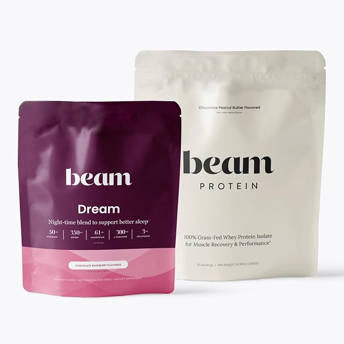 Beam Dream Sleep Powder, Sleep Aid Grass Fed Whey Protein Powder