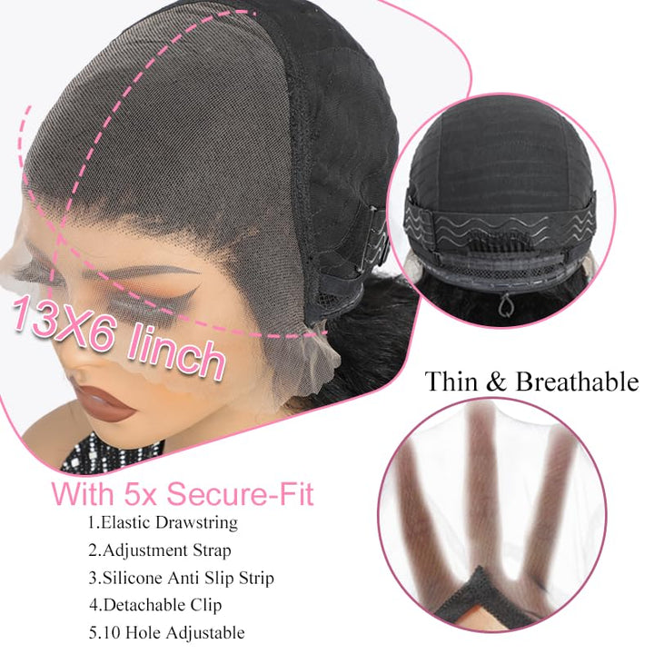 26 Inch Deep Wave Lace Front Wigs Human Hair 13x6 Hd Transparent Deep Curl Lace Front Wigs 200% Density Deep wave Human Hair Wig Pre Plucked Glueless Curly Lace Frontal Wigs Human Hair