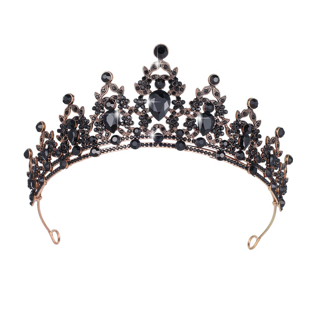 Kamirola - Queen Crown And Tiara Princess Crown For Women And Girls (01) (Gold Blue)