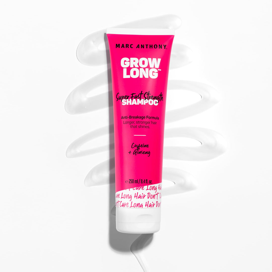 Marc Anthony Strengthening Biotin Shampoo, Grow Long Anti-Frizz, Anti-Breakage & Nourishing Formula For Split Ends - Vitamin E, Caffeine & Ginseng for Dry & Damaged Hair