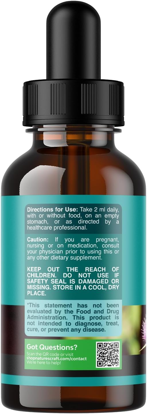 Deep Liver Cleanse, Detox & Repair with Milk Thistle Liquid Drops - Liver Detox Liquid Artichoke Extract with Dandelion Leaf, Ginger & Turmeric Curcumin for Immunity & Daily Cleanse -60 ml Bottle