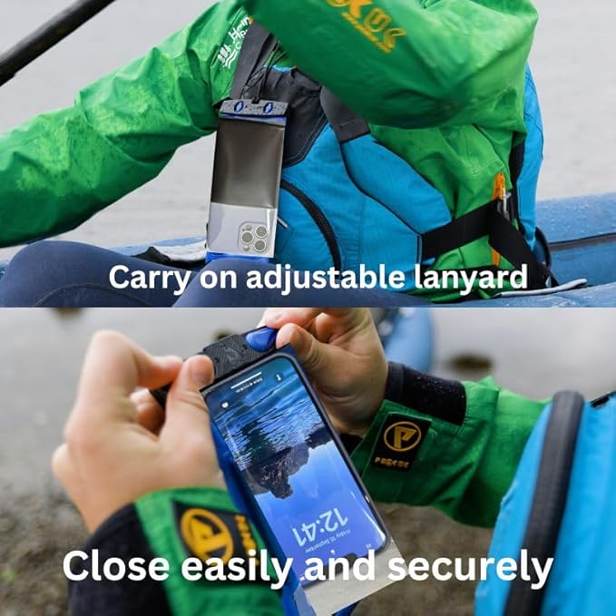 Aquapac Waterproof Phone Case, Small, Lime Green, Lanyard, iPhone and Android, Made in The UK, Hiking, Mountain Biking, Running Accessory, Travel Essential, 5 Year Warranty. IPX8 Certified to 30 ft.