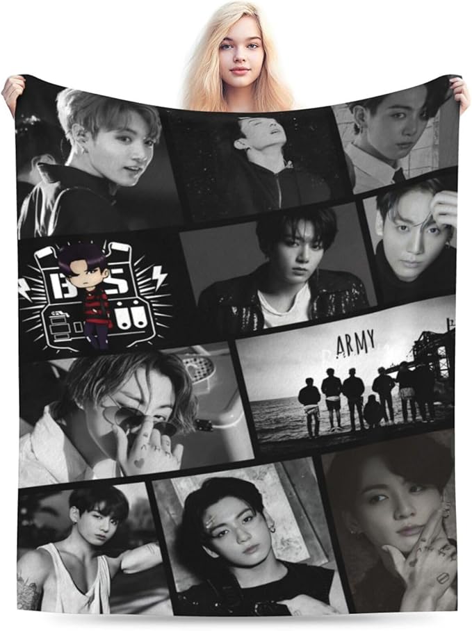 Blanket 50"X60" Soft and Comfortable Warm Fleece Throw Full Picture of Idol Group Blankets