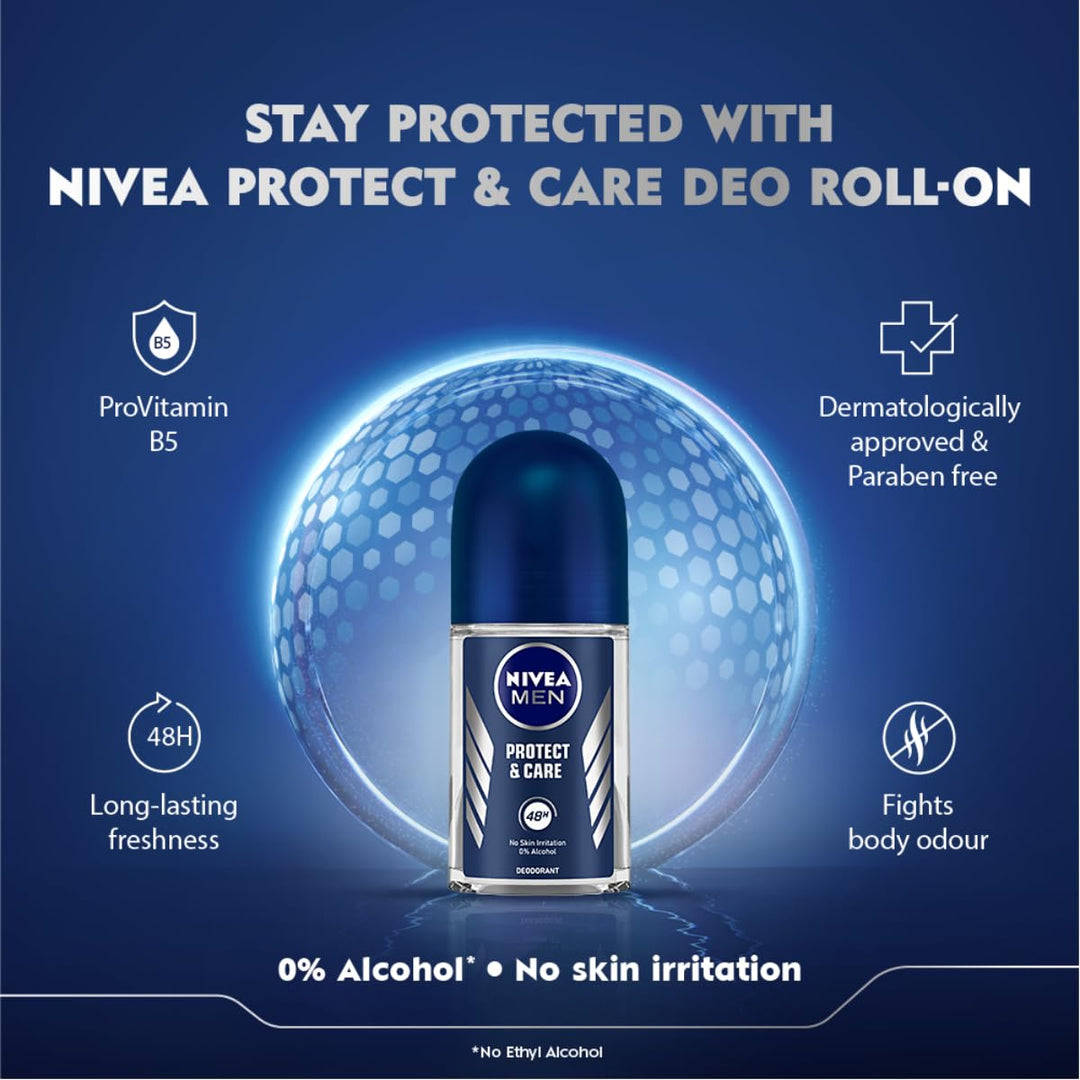 Nivea Men Protect And Care Roll On, 50Ml