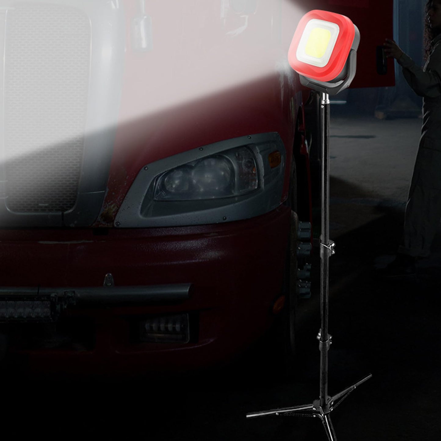 1000 Lumen LED Spotlight, LED Work Light with 4 Light Modes and 180° rotatable, Versatile and Portable Construction Spotlight for Indoor and Outdoor use