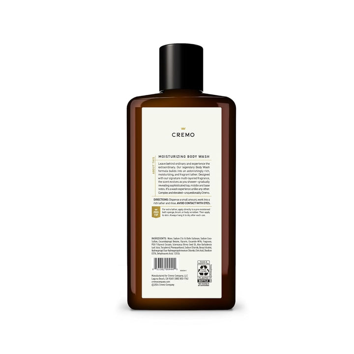 Revitalizing Cremo Body Wash for Men | Bright Mandarin & White Cedar | 16 Fl Oz
