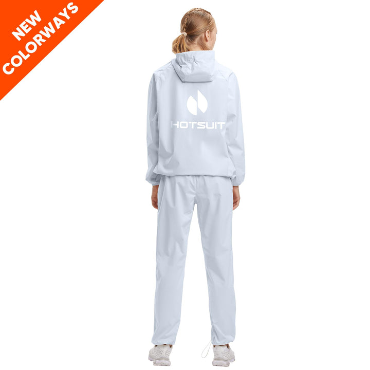 HOTSUIT Sauna Suit Women Boxing Gym Sweat Suits Sport Workout Jacket Sauna Pants, Baby Blue, S