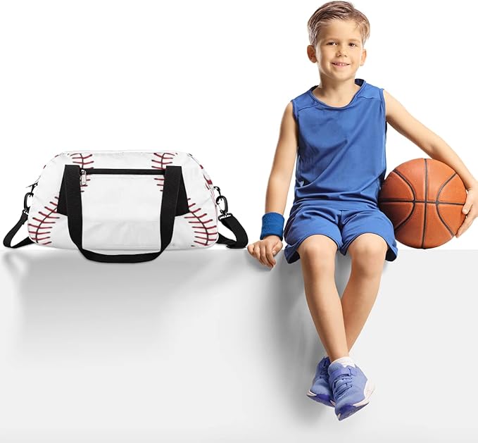 Baseball Kids Overnight Duffle Bags Boys Girls Teen Sports Gym Bag for Weekender Travel Gymnastics Dance Ballet