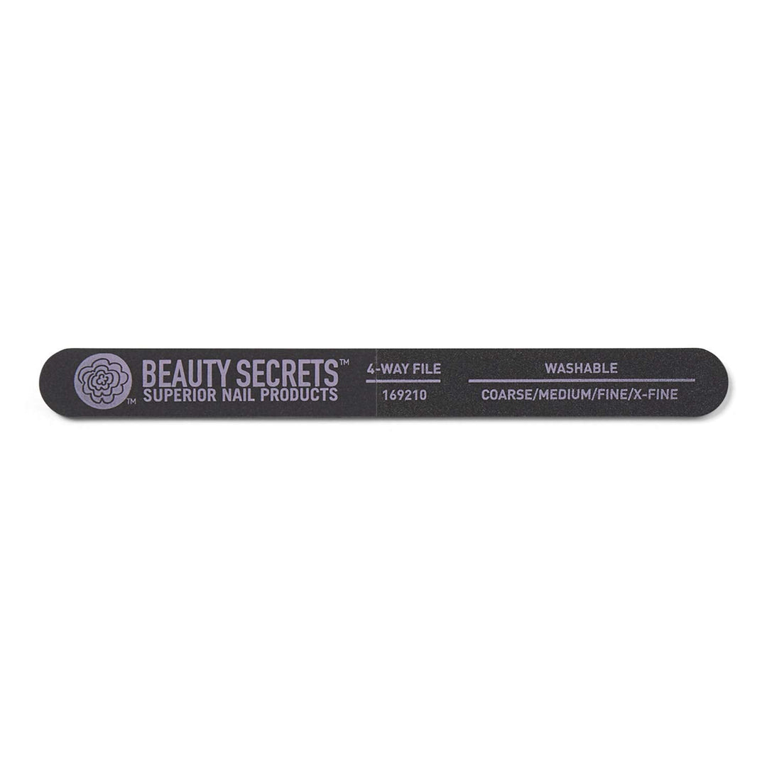 Beauty Secrets Black 4-Way Nail File