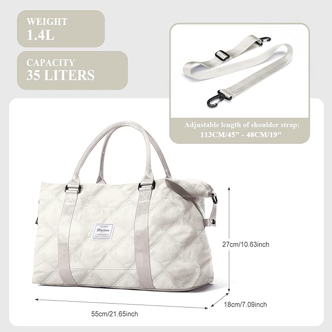 Travel Duffel Bag,Sports Tote Gym Bag,Shoulder Weekender Overnight Bag for Women