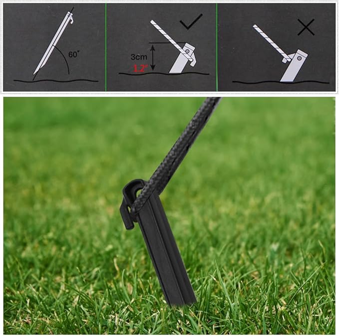 24 Sets Inflatable Stakes Replacement Set Halloween Christmas Ground Stakes Tent Stakes Tents Pegs Blow up Stakes for Inflatables Camping Tents Outdoor Camping Canopy