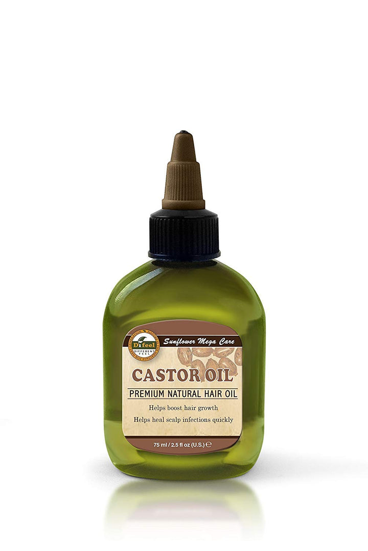 Difeel Mega Care Castor Oil 2.5 ounce - Natural Castor Oil for Hair Growth
