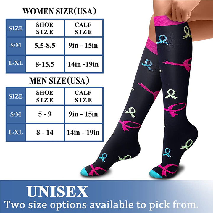 CHARMKING Compression Socks for Women & Men Circulation (3 Pairs) 15-20 mmHg is Best Athletic for Running, Flight Travel, Support, Cycling, Pregnant - Boost Performance, Durability (S/M, Multi 08)