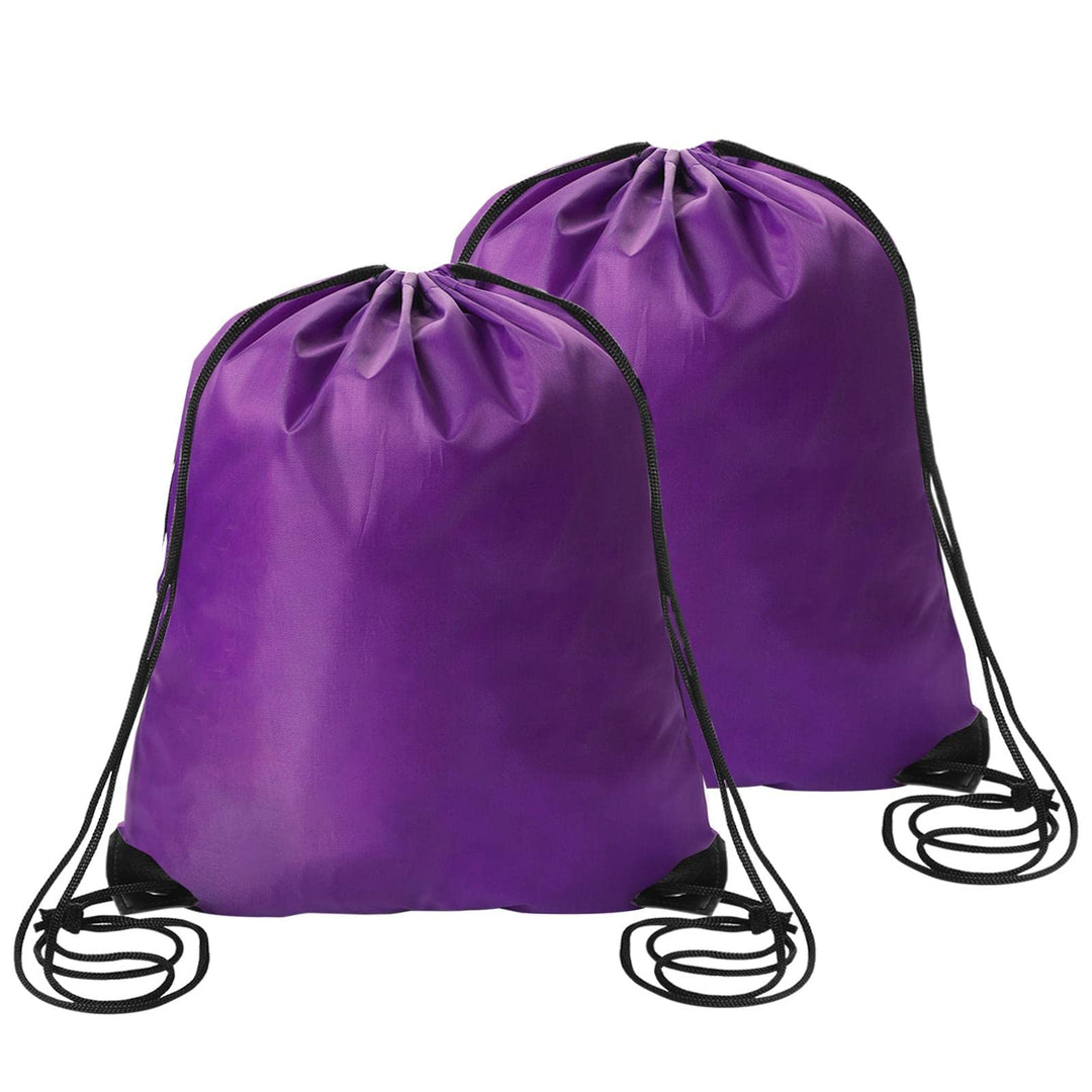 Sliverdew 2 Pcs Purple Drawstring Backpack Bags Sports Cinch Sack String Bags Drawstring Gym Bag Draw String Backpack Bulk Swimming String Bags