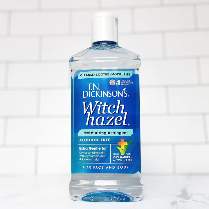 T.N. Dickinson's Witch Hazel Alcohol-Free Moisturizing Astringent, Made with 100% Natural Witch Hazel 16 oz