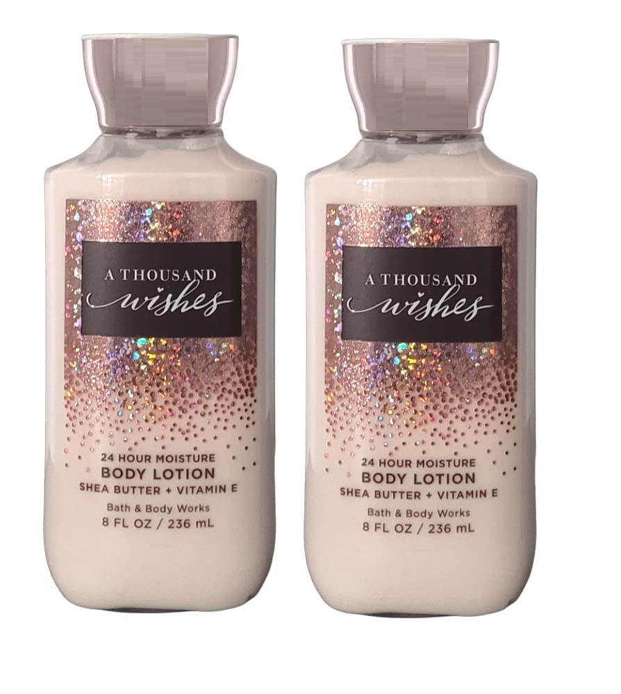 Bath And Body Works 2 Pack A Thousand Wishes Super Smooth Body Lotion 8 Oz