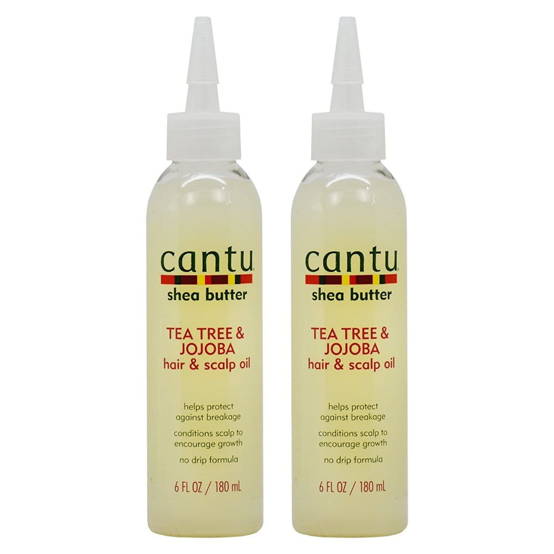 Cantu Shea Butter Tea Tree & Jojoba Hair & Scalp Oil 6 Ounce (180Ml) (2 Pack)