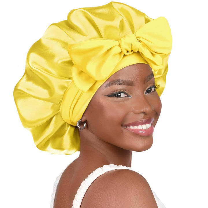 Silk Sleeping Bonnet for Women | Double Layer Satin Lined | Burgundy