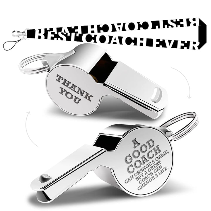 fkovcdy Whistle Thank You Whistle for Coaches Teachers Whistle Emergency Coach Referee Lifeguard Loud Whistle for Men Women Referees Coaches Sports Coaches Whistle with Lanyard Cheer Coach Gift