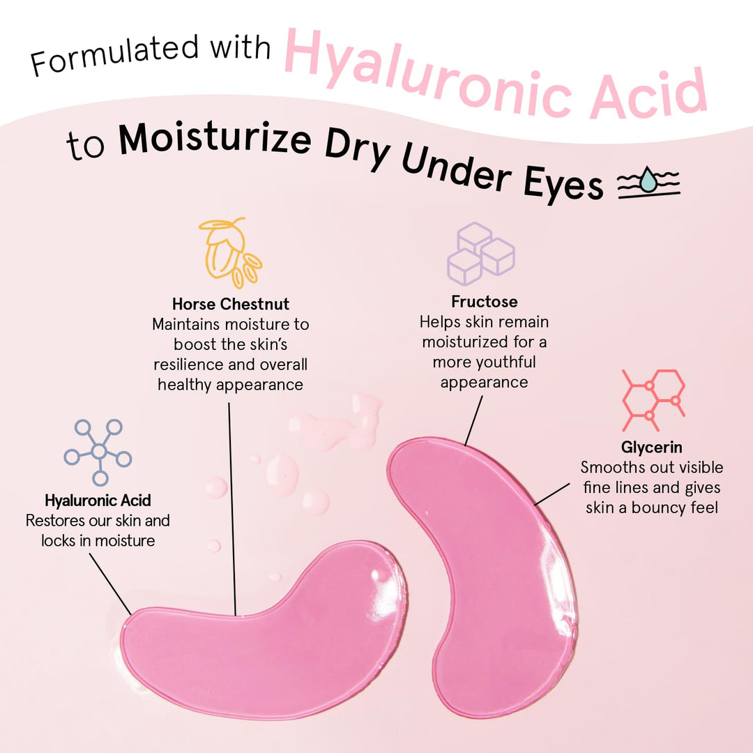 Under Eye Mask | Reduce Dark Circles & Puffiness | Vegan Gel Patches for Women