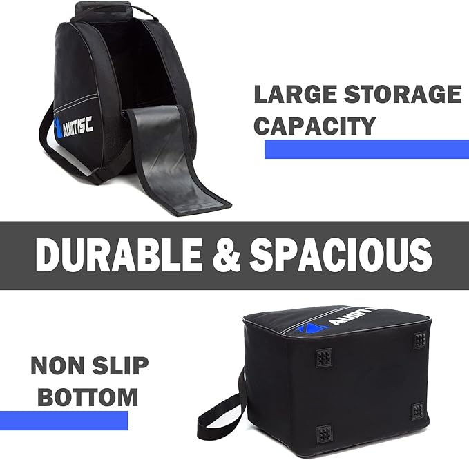 AUMTISC Ski Bag and Boot Bag Combo, Padded Ski Bags for Air Travel Flying, Adjustable Length for Skis Up to 200 cm and Boots Up to Size 13