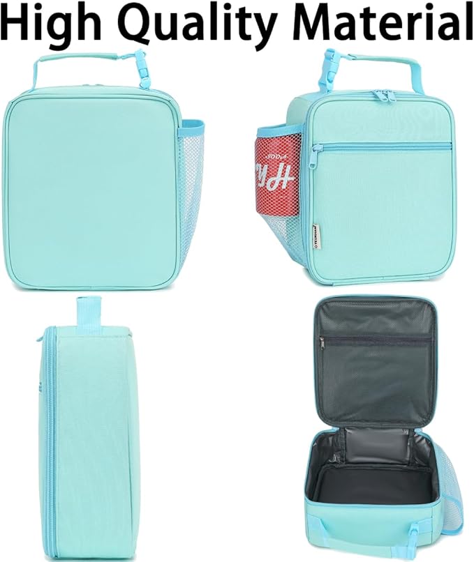 Lunch Box for Kids Boys Girls Men Women, Insulated Small Soft Cooler Lunch Bag Kit for School Work Picnic Travel - Reusable Portable lunchbox, Green
