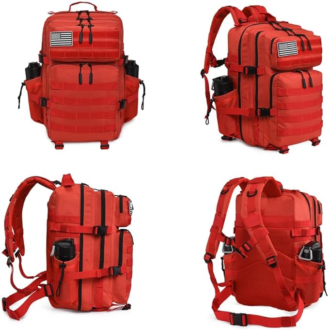 Military Tactical Backpack 45L Large Tactical Backpack for Men, Hiking Rucksack With Bottle Holder