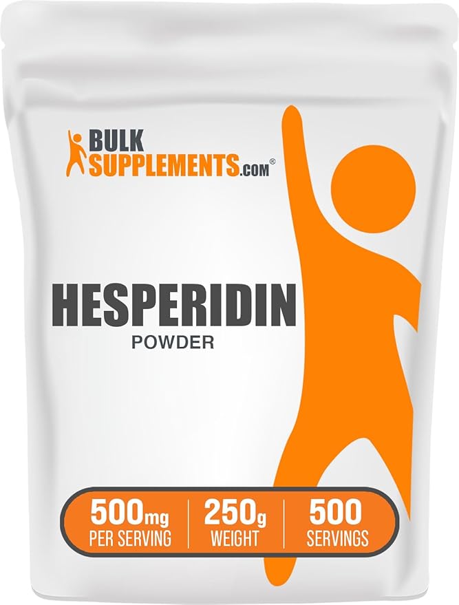 BulkSupplements.com Hesperidin Powder - Hesperidin Supplement, Hesperidin 500mg - Herbal Supplement, Vegan & Gluten Free, 500mg per Serving, 250g (8.8 oz) (Pack of 1)