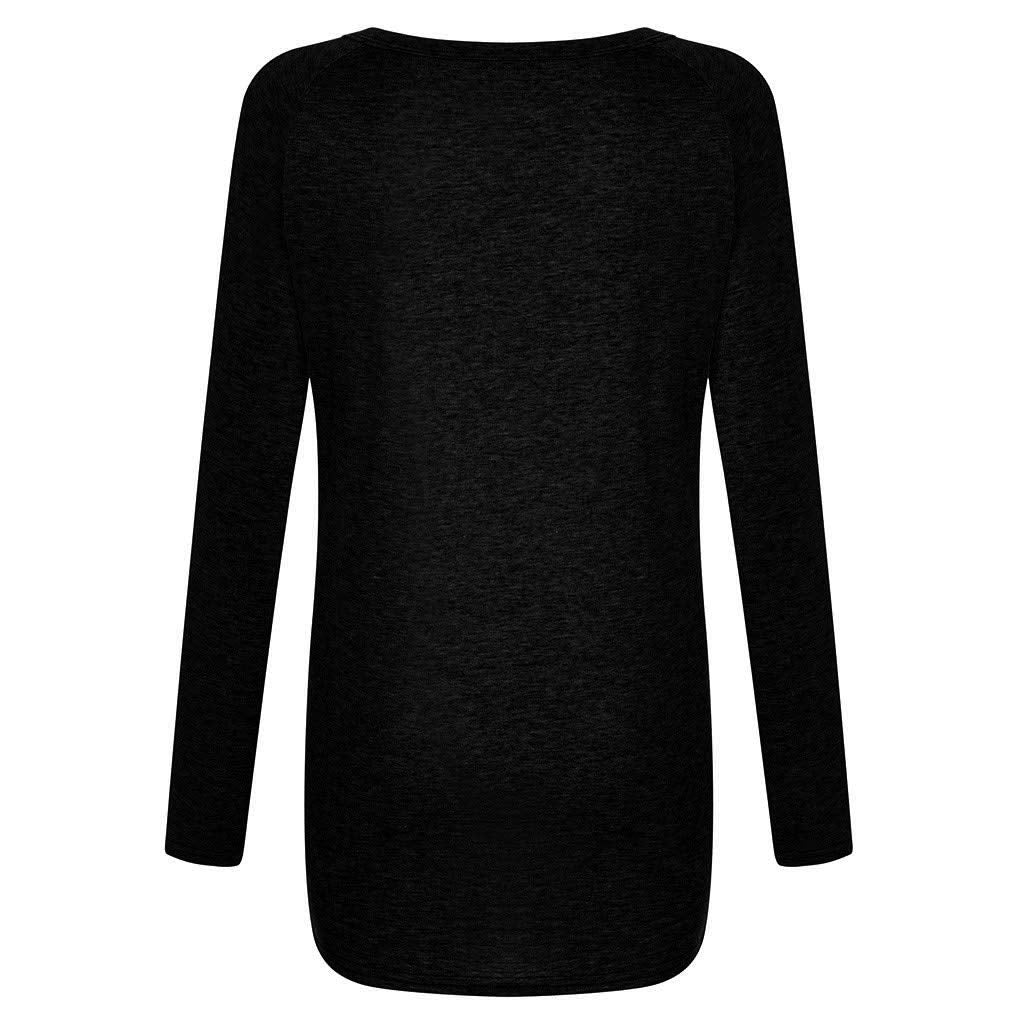 Aniywn Women's Plus Size Sweatshirt Tops Ladies Baggy Long Sleeve Thin Solid/Printing Pullover Blouse T Shirts