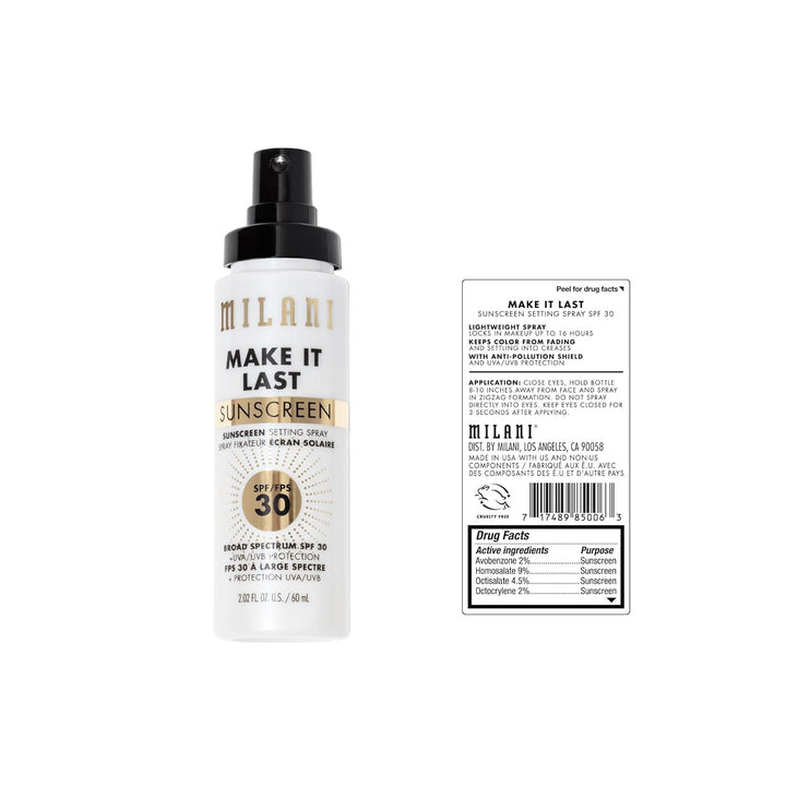 Milani SPF 30 Sunscreen Setting Spray | Primer & Protectant for Face