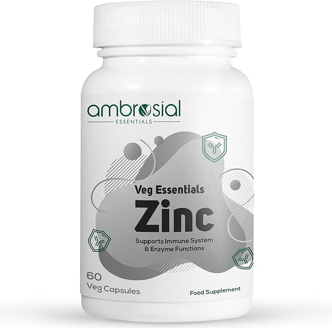 Ambrosial Zinc Tablets High Strength 30 mg (Pack of 1-60 Capsules)
