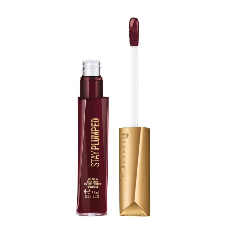 Rimmel Stay Plumped Lip Gloss, 841 Bittersweet Plum, Pack of 1