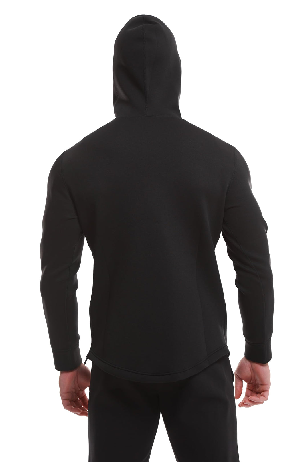 Kutting Weight - Sauna Hoodie V4 - SweatTech Neoprene Sauna Hoodie - For Exercise, Workout, Heat Training & Weight Loss - Breathable & Flexible - Maximize Workouts - Unisex - XS - Black