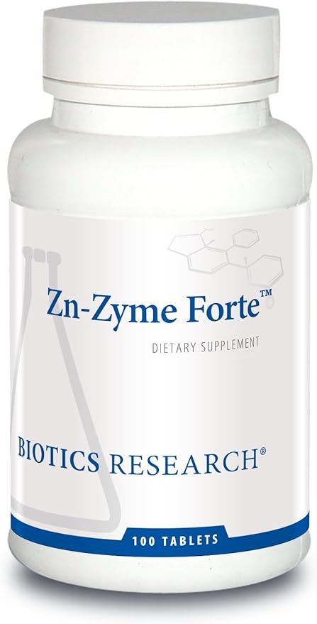 Biotics Research Zn-Zyme Forte 25 mg Zinc, Immune System Support, Optimal Cellular Function, Tablet-Based with Added antioxidants. 100 Tablets
