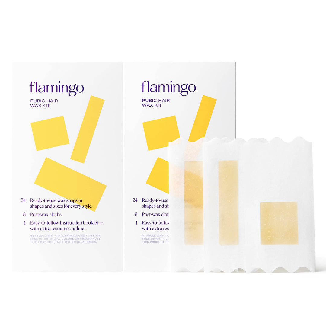 Flamingo Womens Pubic Hair Wax Kit - 48 Wax Strips