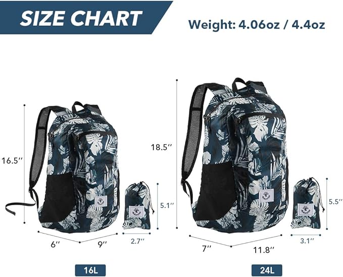 4Monster Hiking Daypack,Water Resistant Lightweight Packable Backpack for Travel Camping Outdoor