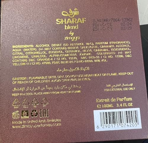 Sharaf Blend & Sharaf The Club - Extrait De Parfum Spray 100ML (3.4OZ), Long Lasting, Signature Blend - Enrich Your Senses.