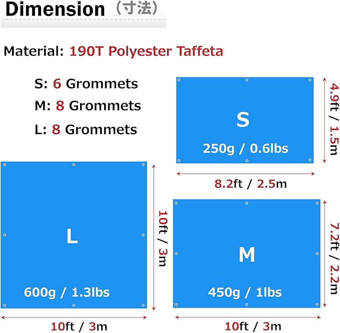 Azarxis Waterproof Camping Tent Tarp Hammock Rain Fly Footprint Ground Cloth Shelter Sunshade Beach Picnic Blanket Mat for Outdoor Camping Park Lawn