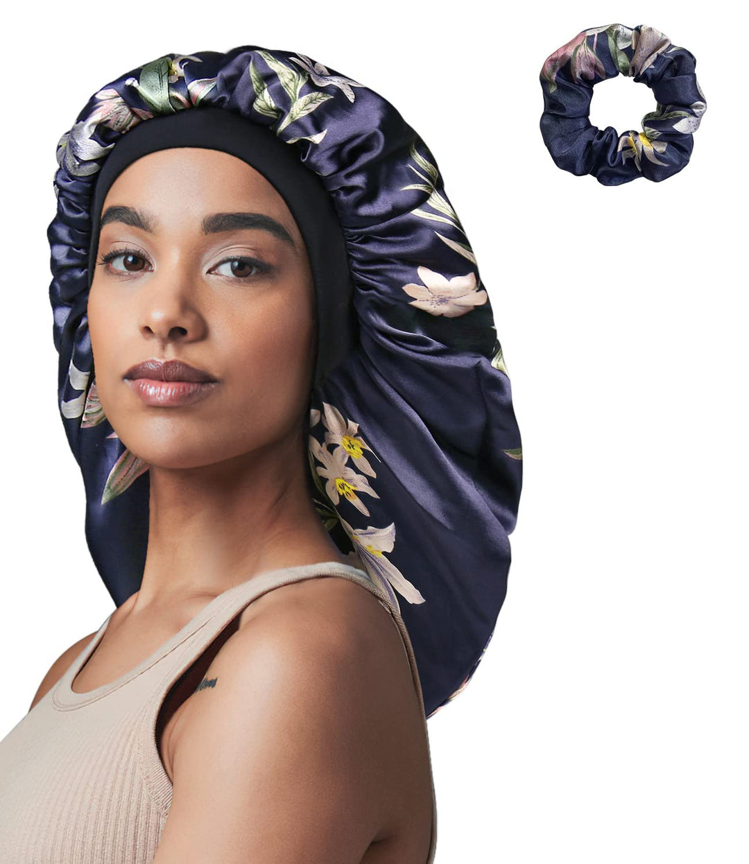 Awefeel Long Satin Bonnet For Long Hair Large Sleep Cap For Women