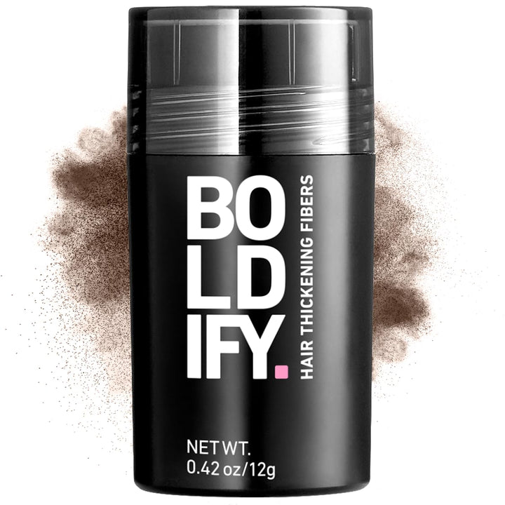 Boldify Hair Fibers 28g | Fill Thinning Hair | Light Brown | For Men & Women