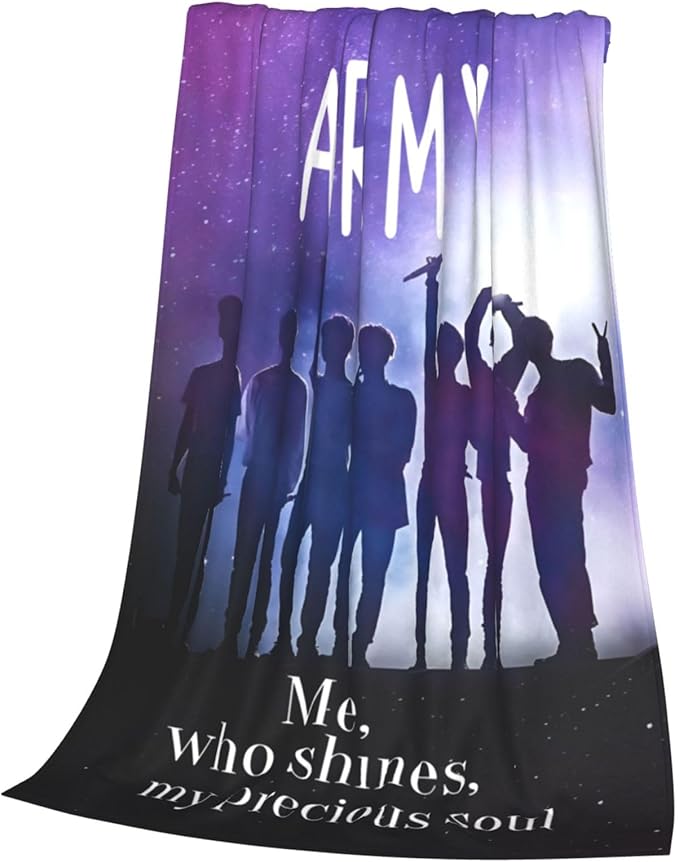 Blanket 50"X60" Soft and Comfortable Warm Fleece Throw Full Picture of Idol Group Blankets Yoga Blankets Beach Blanket Picnic Blankets for Dorm Room Decor Sofa Bed Camping Travel All Season