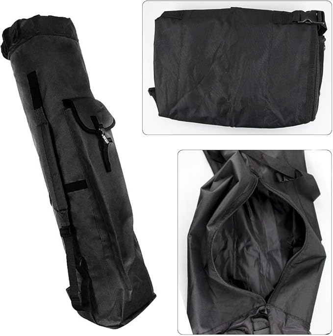 Allnice Durable Canvas Fishing Rod & Reel Organizer Bag Travel Carry Case Bag- Holds 5 Poles & Tackle