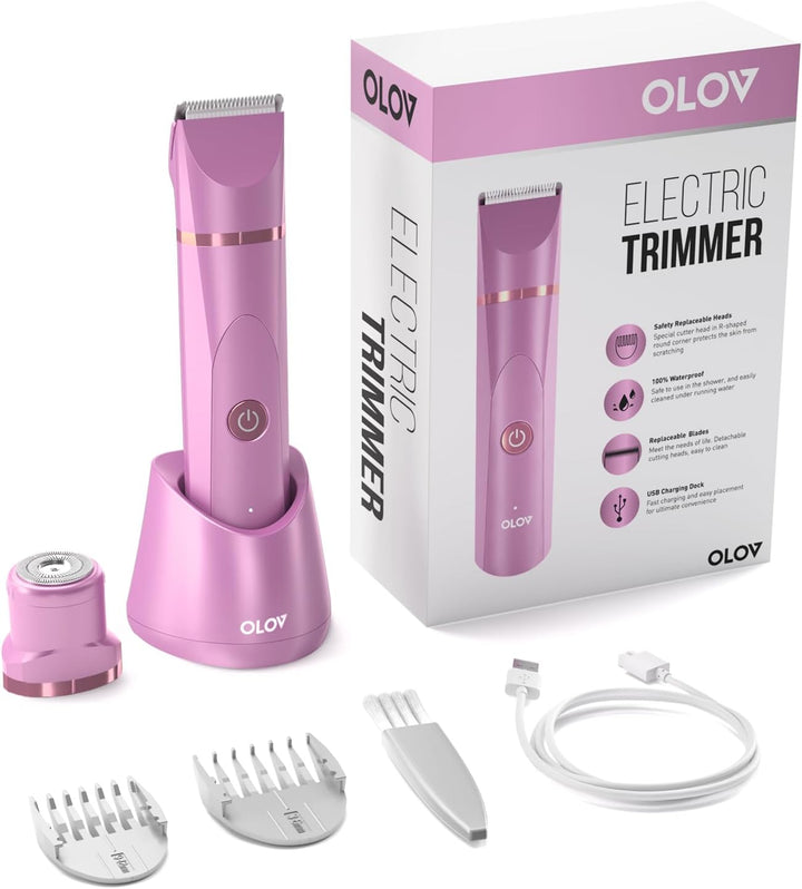 Electric Body Hair Trimmer | Waterproof Groomer for Men & Women | USB Rechargeable